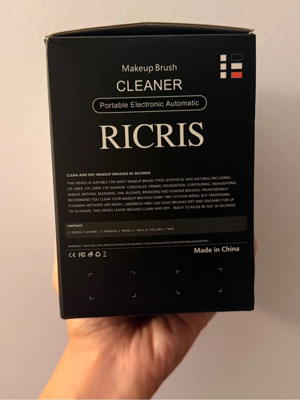 Portable Makeup Brush Cleaner - Black